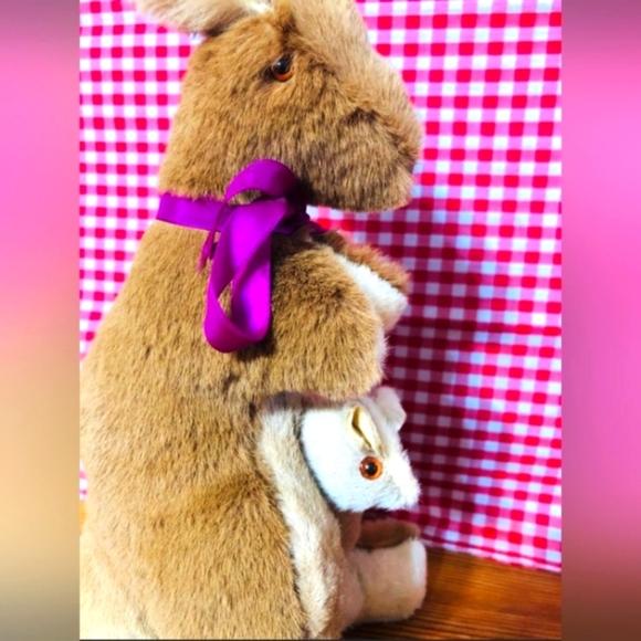 Vintage Stuffed Fur Kangaroo Joey Animal Stuffy Australia Souvenir - Picture 8 of 8
